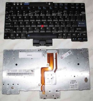 Keyboard Lenovo Thinkpad X60, X60S, X61, X61S p/n:42T3499 (Black/Matte/US) чёрная матовая PointStick