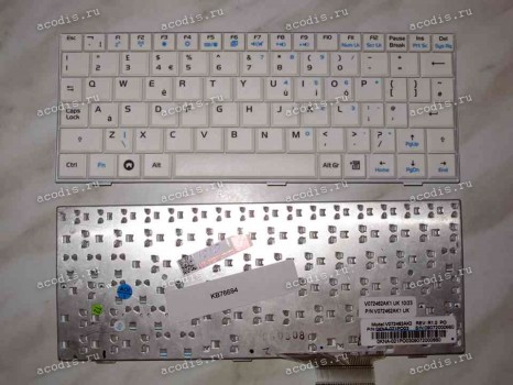 Keyboard Asus eeePC 701, 900, 901 (White/Matte/UK) белая матовая V072462AK1