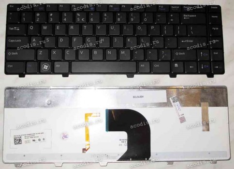 Keyboard Dell Vostro 3300, 3400, 3500 (Black/Matte/LED/US) чёрная матовая с подсветкой