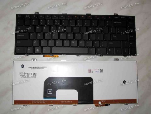 Keyboard Dell Studio 14Z, 1440, 1470 (Black/Matte/LED/US) чёрная матовая с подсветкой