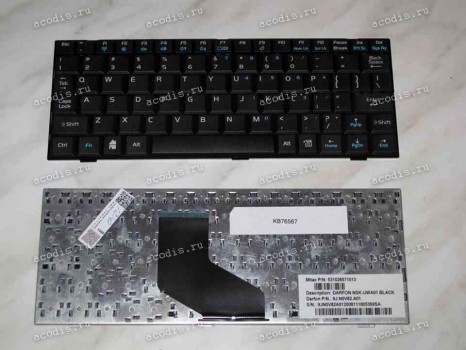 Keyboard Mitac MiStation 8.9" (Black/Matte/US) чёрная матовая