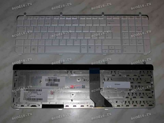 Keyboard HP/Compaq dv7-2***, dv7-3***, ???dv8, dv8-****??? (White/Glossy/UK) белая глянцевая