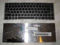 Keyboard Sony VPC-S (p/n:148778321) (Black-Silver/Matte/US) черная в серебряной рамке матовая