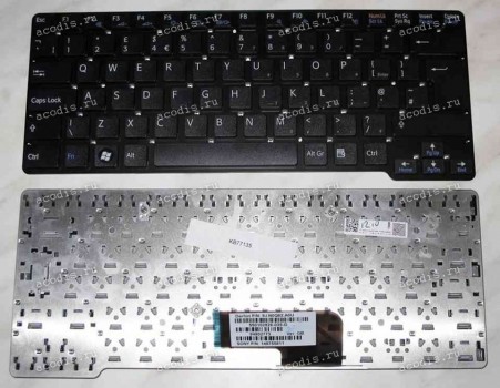 Keyboard Sony VPC-CW (p/n: 148738411) (Black/Matte/UK) чёрная матовая