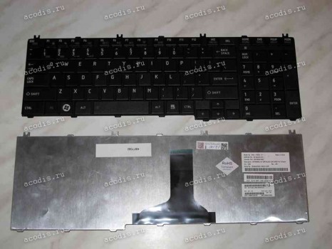 Keyboard Toshiba Satellite C65*, L65*, L67* (Black/Matte/US) чёрная матовая