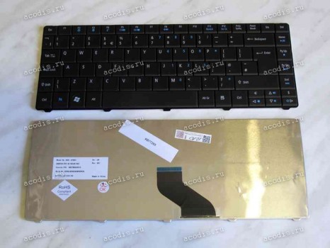 Keyboard Acer Aspire 3410T/3810T = TimeLine 8371, 8471 (Black/Matte/UK) черная матовая
