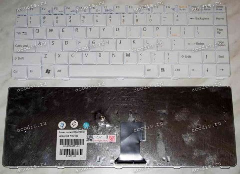 Keyboard Sony VGN-NR21Z (White/Matte/US) белая матовая