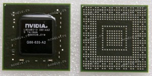 Микросхема nVidia G86-635-A2 / NB9M-GE1-S-A2 BGA533 (Asus p/n: 02G190014120) (GF 9300M G) datecode 0722A2, 0725A2, 0728A2, 0731A2, 0741A2, 0745A2, 0814A2