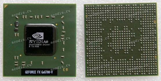 Микросхема nVidia Go5700-V datecode 0351A1, 0408A1, 0413A1, 0414A1, 0415A1, 0416A1, 0418A1, 0419A1, 0420A1, 0421A1, 0422A1, 0423A1, 0424A1, 0427A1, 0429A1, 0523A1, 0530A1