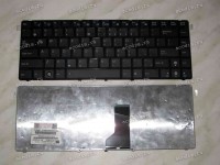 Keyboard Asus A42, K41, K42, K43, N82, N43, N82, U31, U35, U41, UL30, UL35, X4, X42, X43, X44 (Black-Black/Matte/US) чёрная в черной рамке матовая