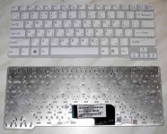 Keyboard Sony VPC-CW (p/n:148755521) (White-Silver/Matte/RUO) белая в серебряной рамке матовая