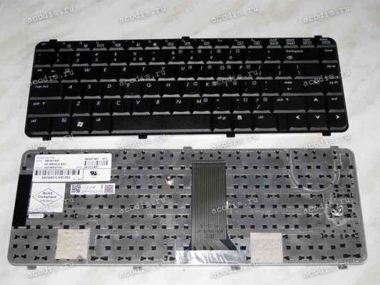 Keyboard HP/Compaq 653*, 637*, CQ510, CQ511, CQ515, CQ516, CQ610, CQ615 (Black/Matte/US) черная матовая