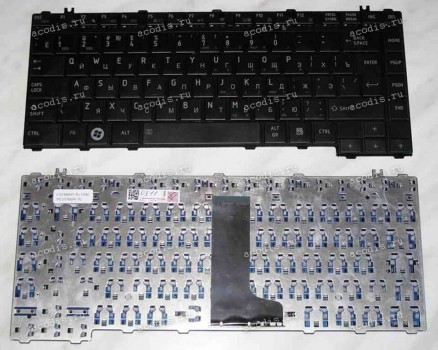 Keyboard Toshiba Satellite A2**,A3**,M2**,M3**,L3**,Satellite Pro M200 (Black/Matte/RUO) черная мат.русиф