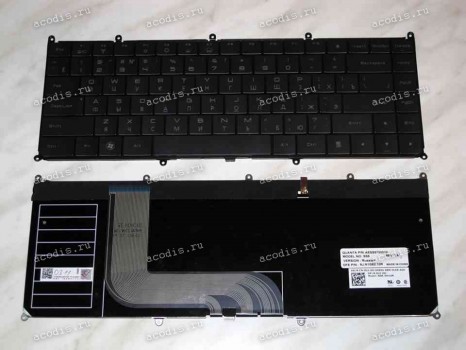 Keyboard Dell Adamo 13-A101 (Black/Matte/LED/RUO) чёрная матовая с подсветкой