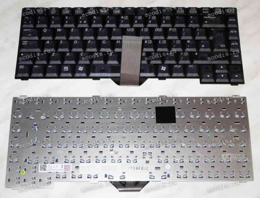 Keyboard Toshiba Satellite M18 / BENQ 5000 (Black/Matte-Transparent/UK) чёрная матовая прозрачная