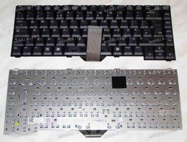 Keyboard Toshiba Satellite M18 / BENQ 5000 (Black/Matte-Transparent/UK) чёрная матовая прозрачная