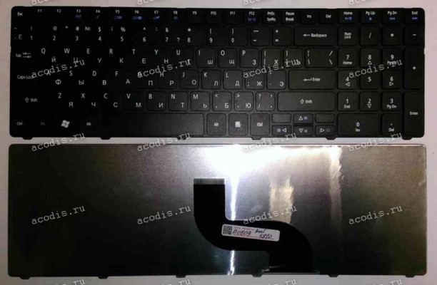 Keyboard Acer Aspire 5236, 5242, 5410, 553*, 5542, 573*, 574*, 581*, 753*, 7740, 893*, 8940 (358х113 мм) (Black/Matte/RUO)черн мат