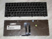 Keyboard Lenovo IdeaPad Z450, Z460, Z460A, Z460G (Black-Gray/Matte/US) чёрная в серой рамке мат.