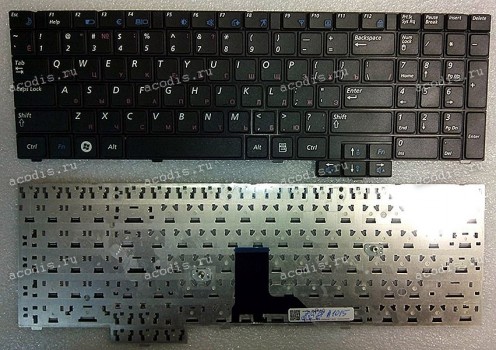 Keyboard Samsung NP-R523, R528, R530, P580, R610, R620 (p/n: BA59-02831) (Black/Matte/RUO) чёрная мат. рус.