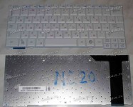 Keyboard Samsung NP-NC20 (p/n: BA59-02461C) (White/Matte/RUO) белая матовая русифицированная
