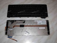 Keyboard HP/Compaq ENVY 14 (Black/Matte/LED/US) чёрная матовая с подсветкой