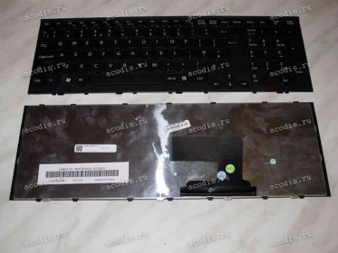 Keyboard Sony VPC-EE / EH (Sony p/n: 148915731) (Black-Black/Matte/UK) чёрная в чёрной рамке матовая