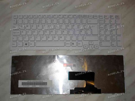 Keyboard Sony VPC-EE / EH (Sony p/n: 148927021) (White-White/Matte/UK) белая в белой рамке матовая