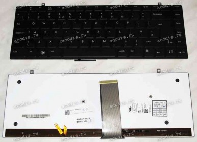 Keyboard Dell Studio 1340 (Black/Matte/LED/UK) чёрная матовая с подсветкой