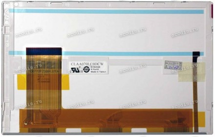 7.0 inch CLAA070LC0DCW 800x480 LED 54+12 пин  NEW