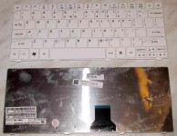 Keyboard Acer Aspire One 521,721,751,751H,TimeLine 1410,1810,TimelineX 1830,Ferrari 200 (White/Matte/US)