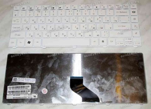 Keyboard Packard Bell EasyNote NM85 NM87 / Gateway NV49C (White/Matte/RUO) белая матовая рус