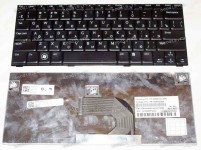 Keyboard Dell Inspiron Mini 1012, 1018 (Black/Matte/RUO) чёрная матовая русифицированная