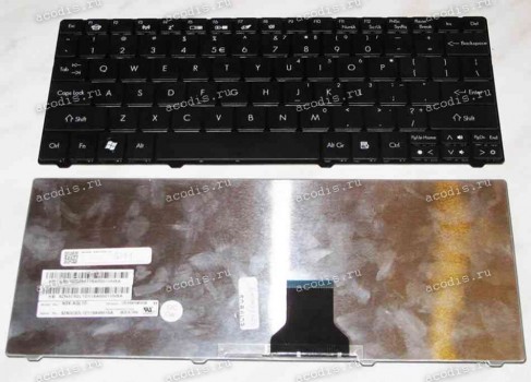 Keyboard Gateway EC19 = Keyboard Acer Aspire One 521,721,751,751H,TimeLine 1410,1810,TimelineX 1830,Ferrari 200 (Black/Matte/US)