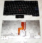 Keyboard Lenovo Thinkpad X60, X60S, X61, X61S p/n:42T3483 б/у (Black/Matte/RUO) чёрная матовая PointStick русифицированная
