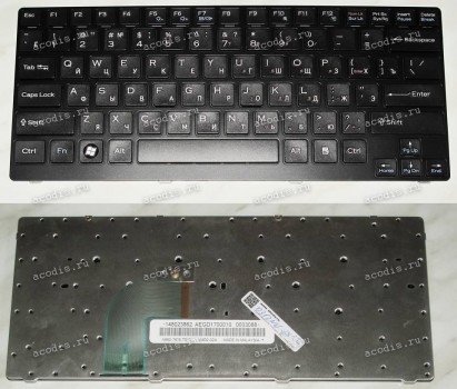 Keyboard Sony VGN-CR (p/n: 148023862) (Black-Black/Matte/RUO) чёрная  в чёрной рамке русифицированая