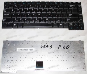 Keyboard Samsung NP-P60 б/у (p/n: BA59-01716C) (Black/Matte/RUO) чёрная русифицированная матовая