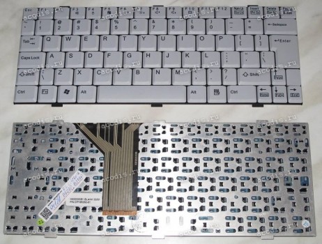 Keyboard Fujitsu Siemens Lifebook B3010, P5010, P5020 (Grey/Matte/US) серая матовая