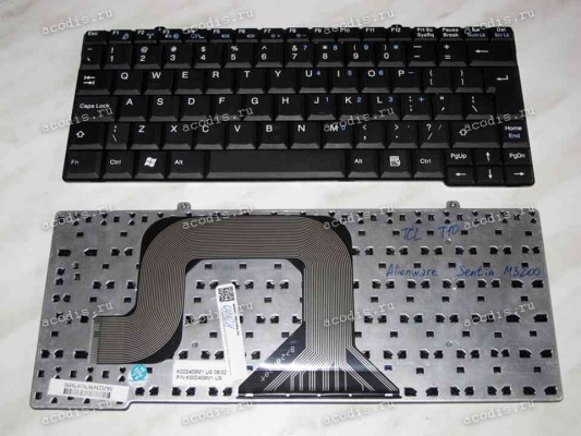 Keyboard Dell Alienware Sentia M3200, TCL T10 (Black/Matte/US) чёрная матовая