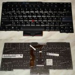 Keyboard Lenovo ThinkPad T410 (p/n: 45N2129) б/у (Black/Matte/RUO) чёрная матовая русифицированная