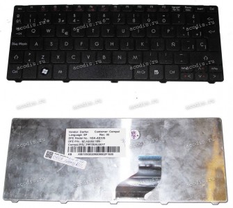 Keyboard Acer Aspire One 522, 532, 532H, Gateway LT21 (Black/Matte/SP) черная матовая Keyboard Acer Aspire One 522, 532, 532H, Gateway LT21 (Black/Matte/SP) черная матовая