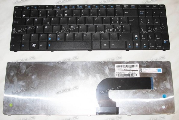 Keyboard Asus A52*, F50*, F70SL, G51*, G53JW, G60*, G72*, G73*, K52*, K53*, K73S, K74, N50*, N51*, N52*, N53*, N60, N61*, N70, N71*, N73*, N90*, P52*, P53, U50*, UL50*, UX50*, W90*, X52*, X61*, X66* (Black/Matte/IT) чёрная матовая