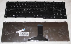 Keyboard Toshiba Satellite C65*, L65*, L67* (Black/Matte/IT) чёрная матовая