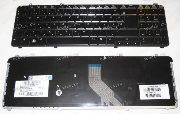 Keyboard HP/Compaq dv6-10**, 12**, 1300, 20** (Black/Glossy/HU) черная глянцевая