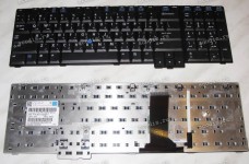 Keyboard HP/Compaq NX9420, NX9440, NW9440, NW9400 (Black/Matte/AR) черная матовая PointStick