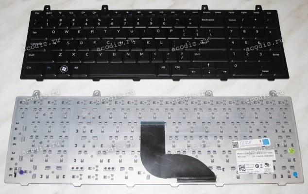 Keyboard Dell Studio 1749, XPS 17, L701X (Black/Matte/US) чёрная матовая