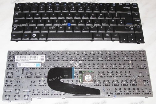 Keyboard Samsung Aegis 400B, NP400B2B, NP400B4B, NP400B5B (p/n: BA59-03001A) (Black/Matte/UK) чёрная матовая PointStick