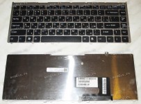 Keyboard Sony VGN-FW (p/n:148084171, 148084172) (Black-Silver/Matte/RUO) черная в серебряной рамке матовая русифицированная