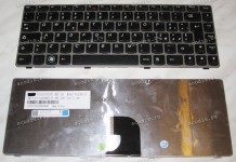 Keyboard Lenovo IdeaPad Z360 (Black-Silver/Matte/IT) чёрн. в серебр. рамке мат.