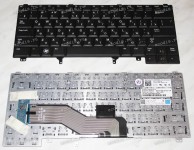 Keyboard Dell Latitude E6420 (Black/Matte/RUO) чёрная матовая русиф.