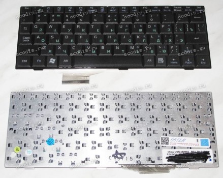 Keyboard Asus eeePC 701, 900, 901 (Black/Matte/RUO) чёрная матовая